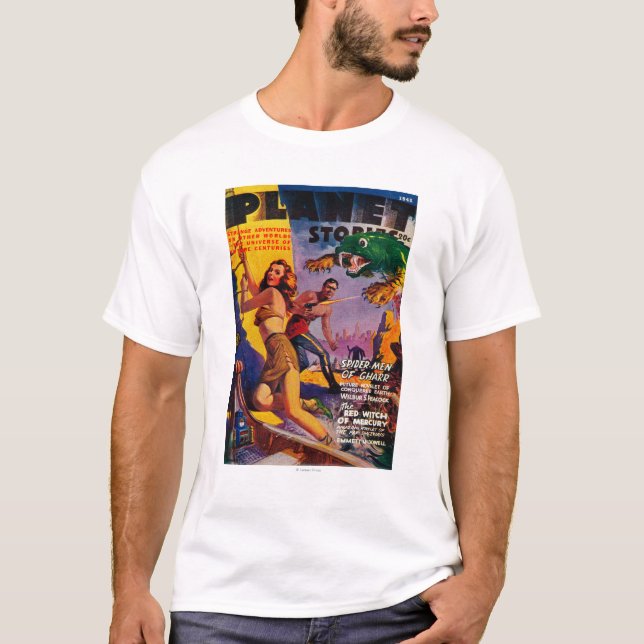 T-shirt Couverture de magazine d'histoires de planète 5 (Devant)