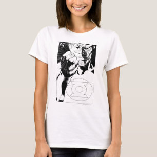 T-shirt Couverture haute de fin verte de lanterne, noire