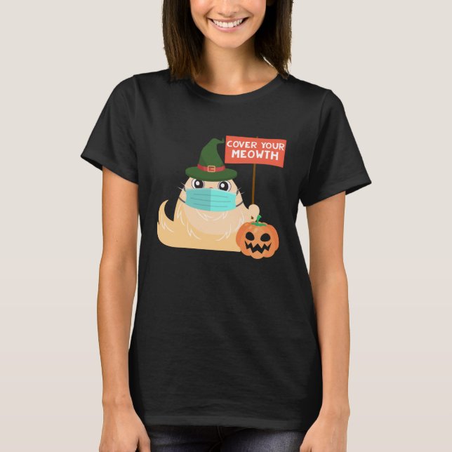 T-shirt Couvrir votre Meowth Halloween 2020 Chat sorcier a (Devant)