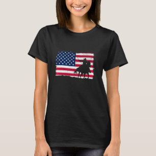 T-shirt Cow-boy de Rodéo Western Country Bronc drapeau USA