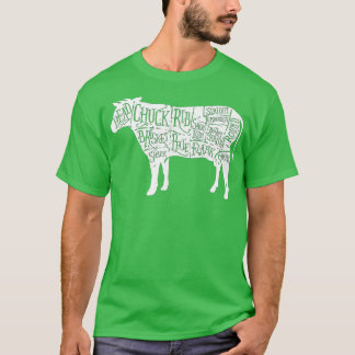 T-shirt Cow Butcher s - Beef Cuts Diagram 
