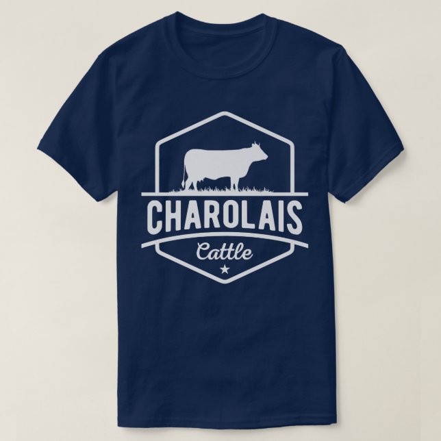 T-shirt Cow Farmer  Charolais Cattle  (Design devant)