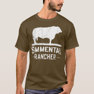 T-shirt Cow Farmer Simmental Rancher