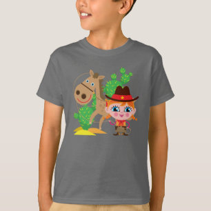 T-shirt Cow-girl et cheval