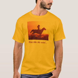 T-shirt Cow-girl sur un cheval