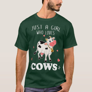 T-shirt Cow Just A Girl Who Loves Cows 