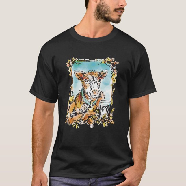 T-shirt Cow Print Milk Cow Portrait (Devant)