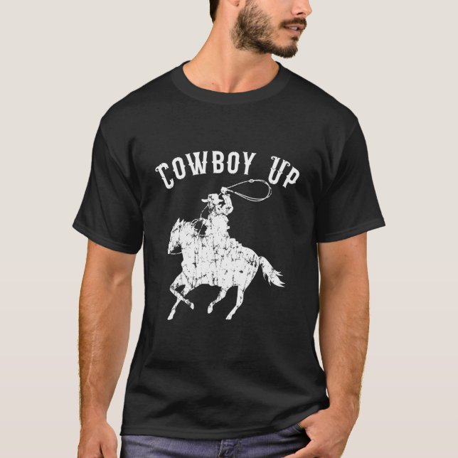 T-shirt Cow Up For Rodeo Fans And Western (Devant)