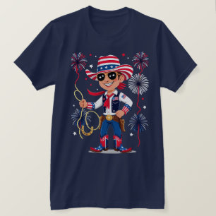 T-shirt Cowboy aux étoiles et aux bandes – Célébration du