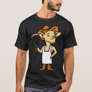 T-shirt Cowboy Billy Chèvre Barbecue Chef Mascotte boulang