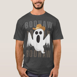 T-shirt Cowboy Cowgirl BooHaw Retro Western Ghost drôle Ha