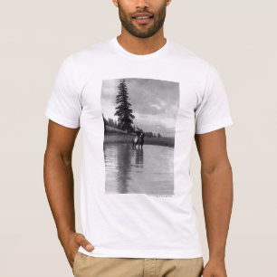 T-shirt Cowboy dans un étang
