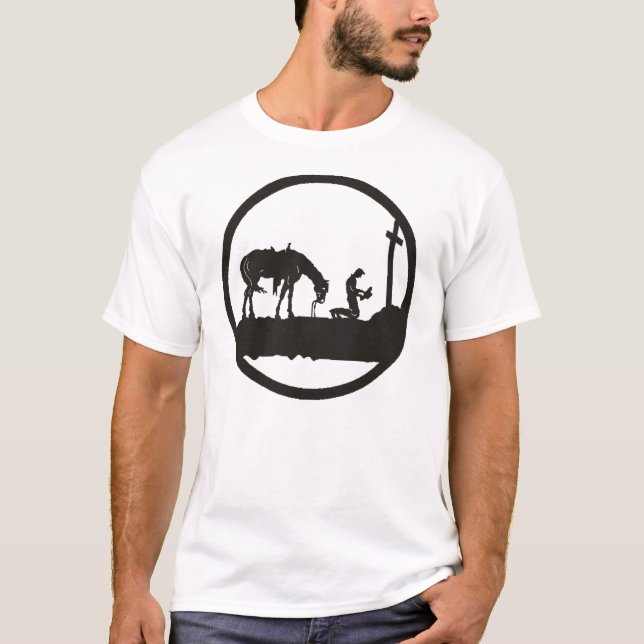 T-shirt cowboy de prière (Devant)