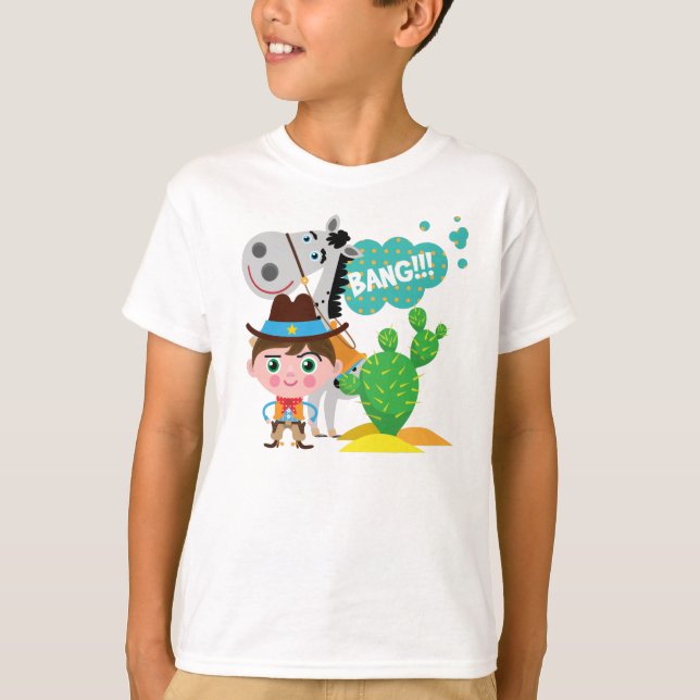T-shirt Cowboy et cheval (Devant)
