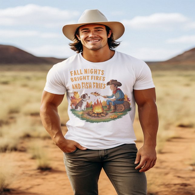T-shirt Cowboy et vache chien cuisine automne poisson (Créateur téléchargé)