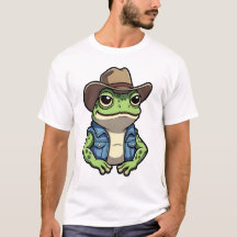 Cowboy Frog in Denim Vest