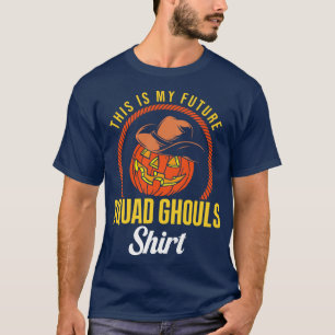 T-shirt Cowboy Halloween Future Squad Ghouls Squelette Pom