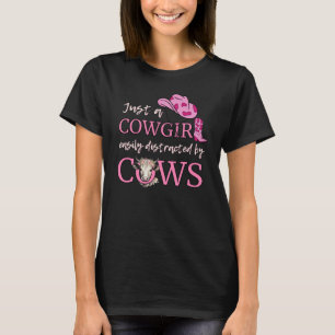 T-shirt Cowboy JUSTE UNE COWGIRL FACILEMENT DISTRAIT PAR L