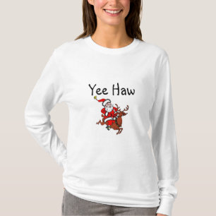 T-shirt Cowboy le père noël de Noël de baie d'aubépine