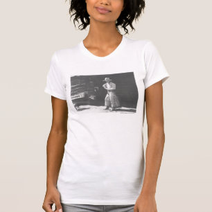 T-shirt Cowboy mangeant d'un beurre d'arachide Can. de