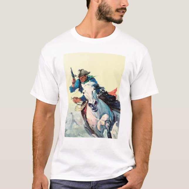 T-shirt Cowboy rapide de cheval (Devant)