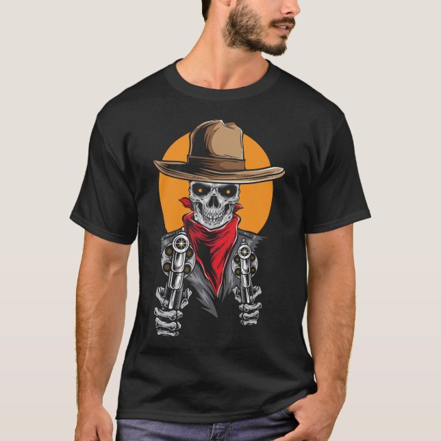 T-shirt Cowboy sauvage de l'ouest (Devant)