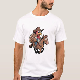 T-shirt Cowboy Turquie Thankgiving Rodeo Gobbler