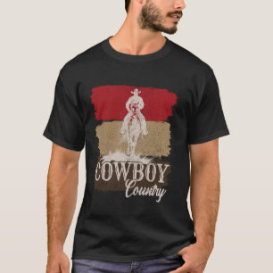 T-shirt Cowboycore Cavalier Sur Un Cheval Cabré Esthétique