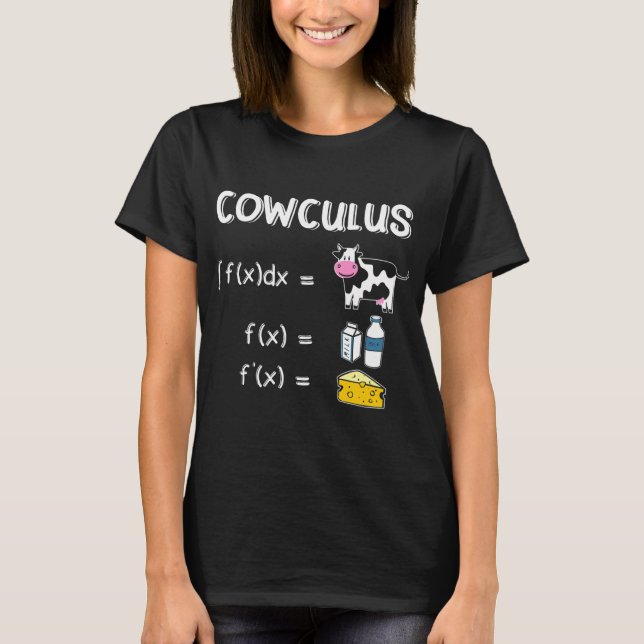 T-shirt Cowculus Cow Math Nerdy Étudiant Enseignant (Devant)