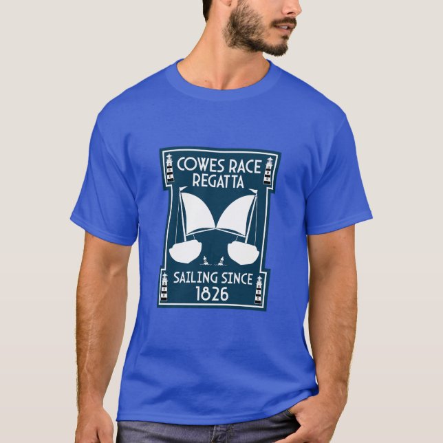 T-shirt Cowes île de Wight Yacht Regatta (Devant)