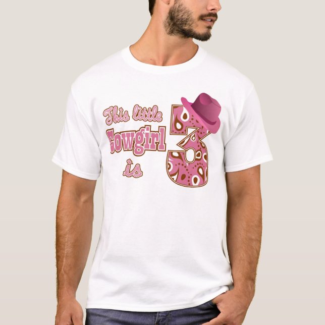 T-shirt Cowgirl 3e anniversaire (Devant)