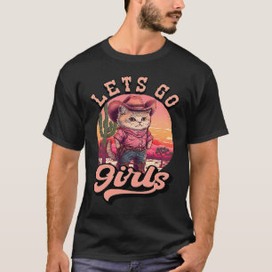 T-shirt Cowgirl Chat Allons Les Filles Howdy Cowgirl Occid