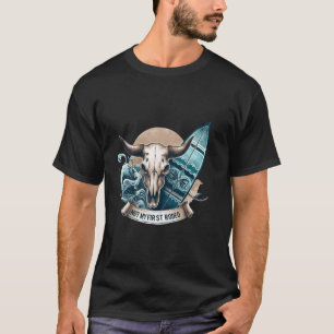 T-shirt Cowgirl Côtière Pas Mon Premier Rodéo Surfeuse à C