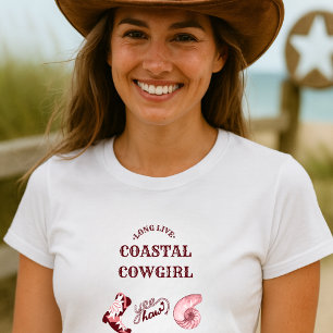 T-shirt cowgirl côtière rose