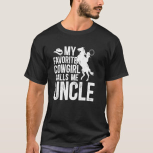 T-shirt Cowgirl M'appelle Oncle Oncle De Rodéo D'un Rodéo