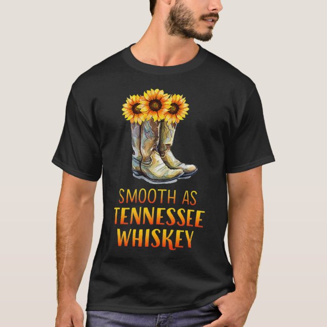 T-shirt Cowgirl Smooth As Tennessee Whiskey Premium (Devant)