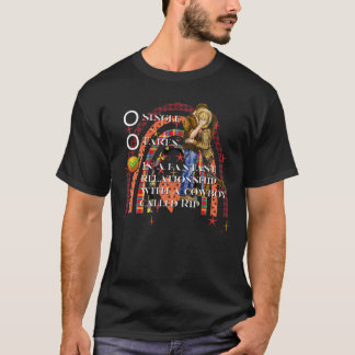 T-shirt Cowgirl Valentine Cowboy Dreams Romantic Rip Horse