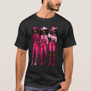 T-shirt Cowgirl Western Rodeo Melanin Juneteenth Histoire 