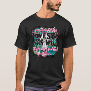 T-shirt Cowhide Bull Skull Vous n'êtes pas selle avec moi 