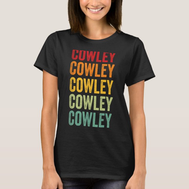 T-shirt Cowley County Kansas Rainbow Text Design (Devant)