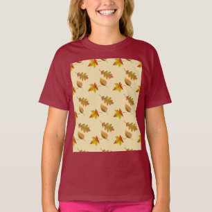 T-shirt Cozy autumn maple leaves oak leaves  
