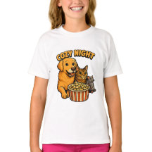 Cozy Night Movie Time – Cute Dog,Cat,Mouse Popcorn