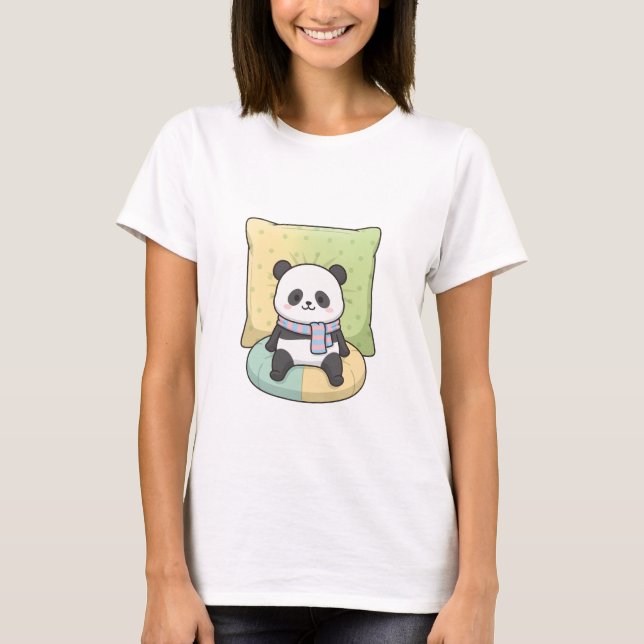 T-shirt Cozy Panda with Scarf (Devant)