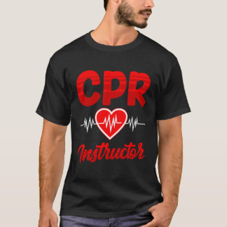 T-shirt Cpr Cours d'instructeur Coach Care Emergency First