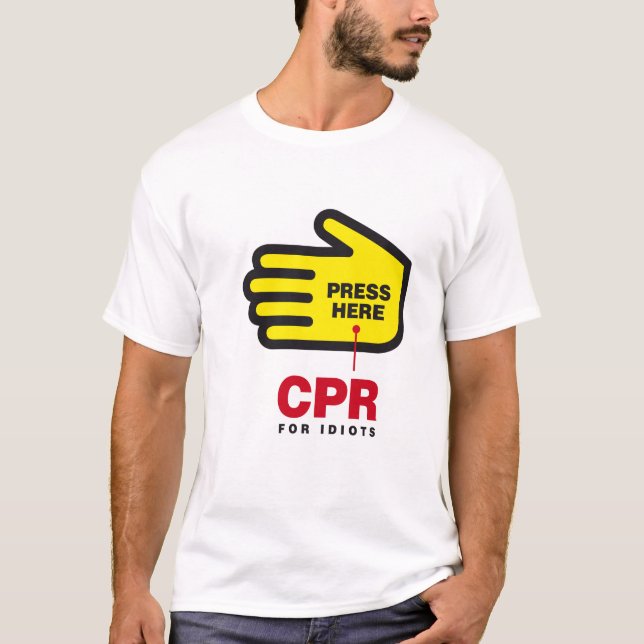 T-shirt CPR pour des idiots (Devant)