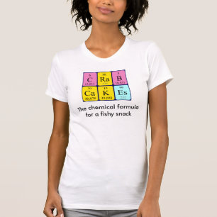 T-shirt Crab Cakes, phrase de la table périodique