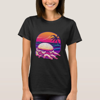 T-shirt Crab Cakes Synthwave 80s Retrowave Aesthetic