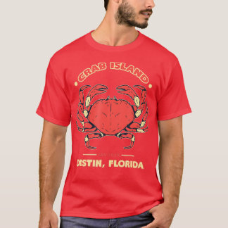 T-shirt Crab Island Destin Floride FL Sandbar Souvenir