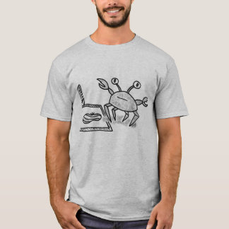 T-shirt Crab playing volleyball 
