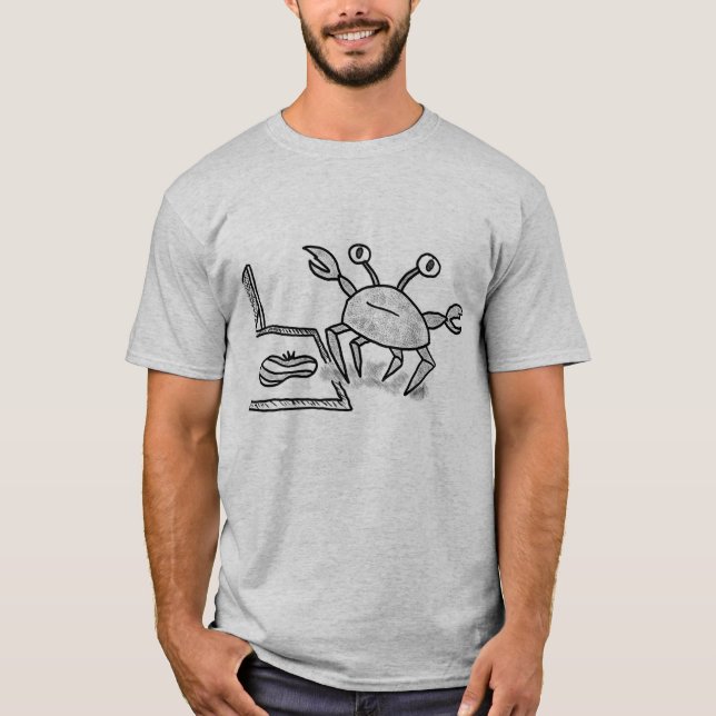 T-shirt Crab playing volleyball  (Devant)